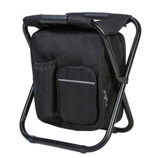 Sedia da campeggio pieghevole portatile per esterni Sedia da spiaggia per pesca leggera Sedia pieghevole in tubo di acciaio inossidabile con borsa del ghiaccio, Stainless Steel Folding Chair(Black), Stainless Steel Folding Chair(Green)