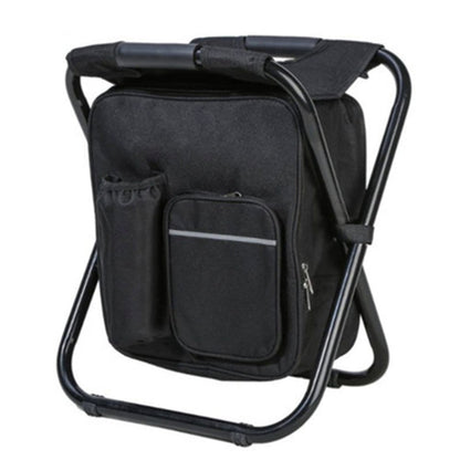Sedia da campeggio pieghevole portatile per esterni Sedia da spiaggia per pesca leggera Sedia pieghevole in tubo di acciaio inossidabile con borsa del ghiaccio, Stainless Steel Folding Chair(Black), Stainless Steel Folding Chair(Green)