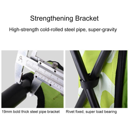 Sedia da campeggio pieghevole portatile per esterni Sedia da spiaggia per pesca leggera Sedia pieghevole in tubo di acciaio inossidabile con borsa del ghiaccio, Stainless Steel Folding Chair(Black), Stainless Steel Folding Chair(Green)