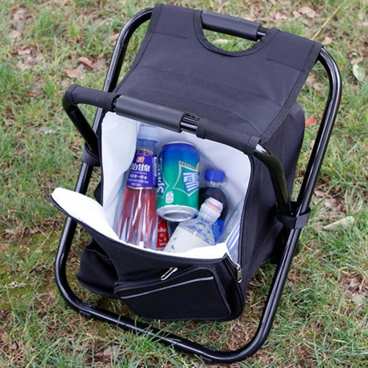 Sedia da campeggio pieghevole portatile per esterni Sedia da spiaggia per pesca leggera Sedia pieghevole in tubo di acciaio inossidabile con borsa del ghiaccio, Stainless Steel Folding Chair(Black), Stainless Steel Folding Chair(Green)