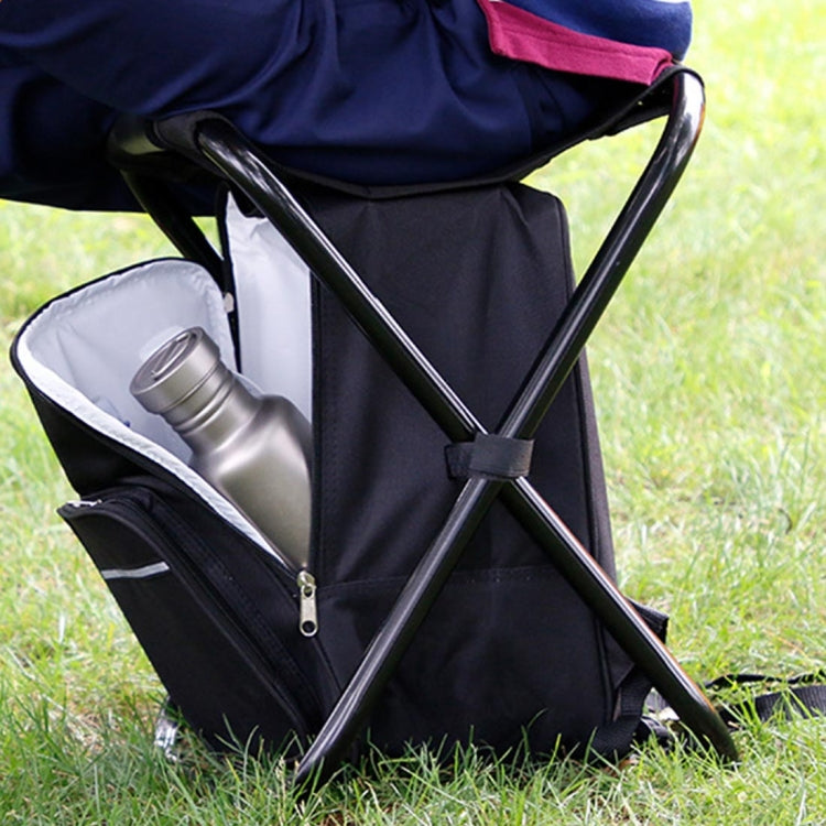 Sedia da campeggio pieghevole portatile per esterni Sedia da spiaggia per pesca leggera Sedia pieghevole in tubo di acciaio inossidabile con borsa del ghiaccio, Stainless Steel Folding Chair(Black), Stainless Steel Folding Chair(Green)