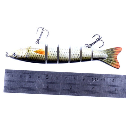 HENGJIA JM026 6# 12,7 cm 22 g Esche artificiali in plastica multi-sezione con esche artificiali con amo triplo, consegna colore casuale, JM026 6# 12.7cm