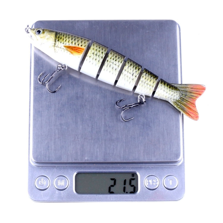 HENGJIA JM026 6# 12,7 cm 22 g Esche artificiali in plastica multi-sezione con esche artificiali con amo triplo, consegna colore casuale, JM026 6# 12.7cm