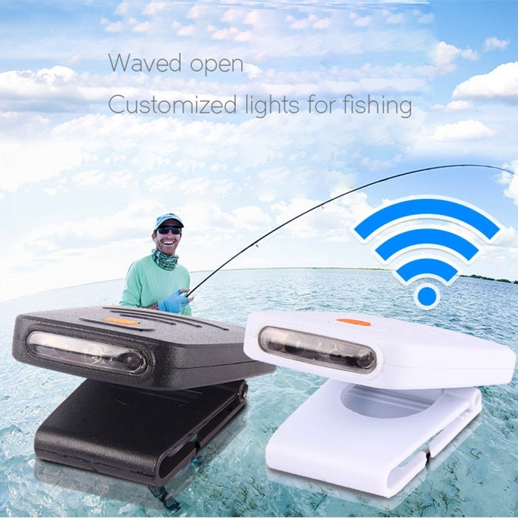 Lampada frontale da pesca con sensore a infrarossi portatile, ricaricabile a LED, con clip, per pesca, campeggio, escursionismo