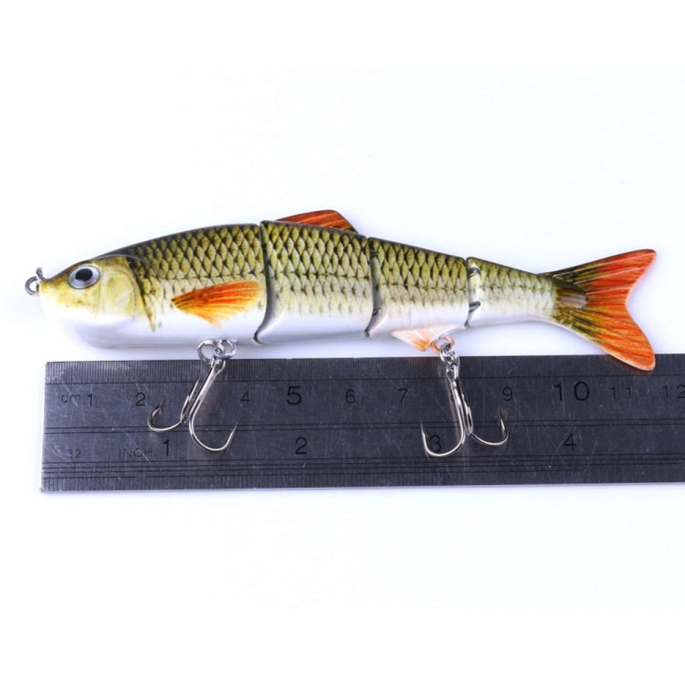 HENGJIA JM022-X 12 cm 16,8 g Esche artificiali in plastica multi-sezione con esche artificiali con amo triplo, consegna colore casuale, JM022-X 12cm