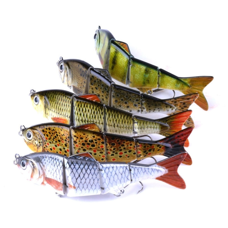 HENGJIA JM022-X 12 cm 16,8 g Esche artificiali in plastica multi-sezione con esche artificiali con amo triplo, consegna colore casuale, JM022-X 12cm