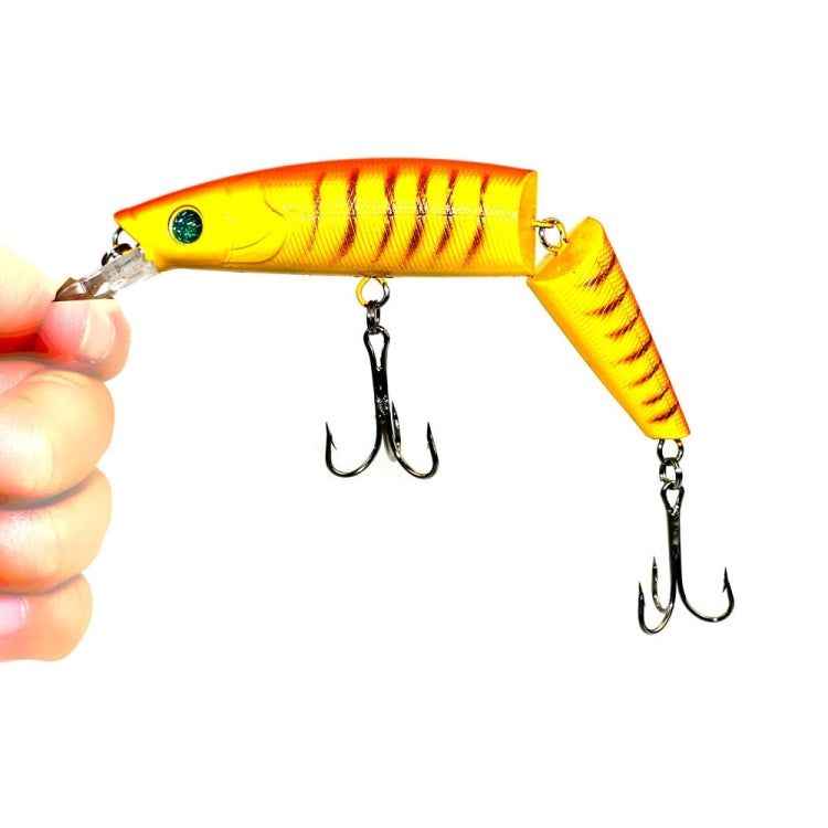 HENGJIA JM007-X 14 cm 20,2 g 2 sezioni esche rigide in plastica esche da pesca artificiali con gancio triplo, consegna colore casuale, JM007-X 14cm