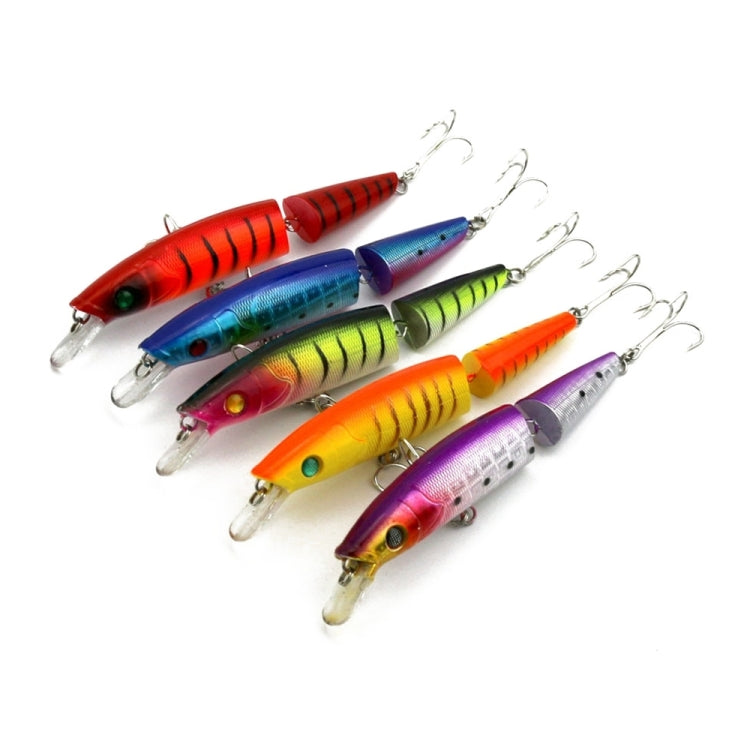 HENGJIA JM007-X 14 cm 20,2 g 2 sezioni esche rigide in plastica esche da pesca artificiali con gancio triplo, consegna colore casuale, JM007-X 14cm