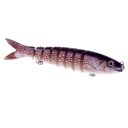 HENGJIA JM024-X 6# 13,6 cm 18,7 g Esche artificiali in plastica multi-sezione con esche artificiali con amo triplo, consegna colore casuale, JM024-X 6# 13.6cm
