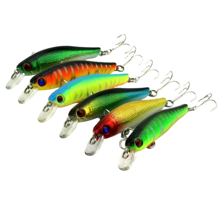HENGJIA 6 PZ 8,5 cm 8,9 g Minnow Esche rigide in plastica Set di esche da pesca Esche per attrezzatura da pesca, 6 PCS 8.5cm 8.9g