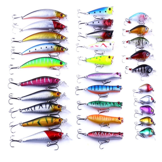 HENGJIA HENG JIA-SETL30 30 pezzi di esche da pesca per pesciolini Set 6 modelli attrezzatura da pesca esca dura in plastica, 30 PCS