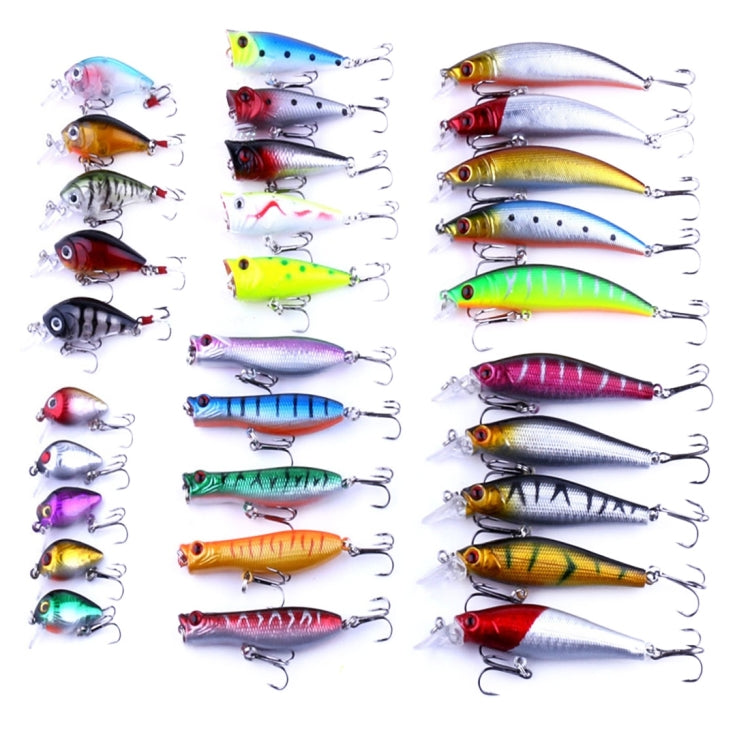 HENGJIA HENG JIA-SETL30 30 pezzi di esche da pesca per pesciolini Set 6 modelli attrezzatura da pesca esca dura in plastica, 30 PCS
