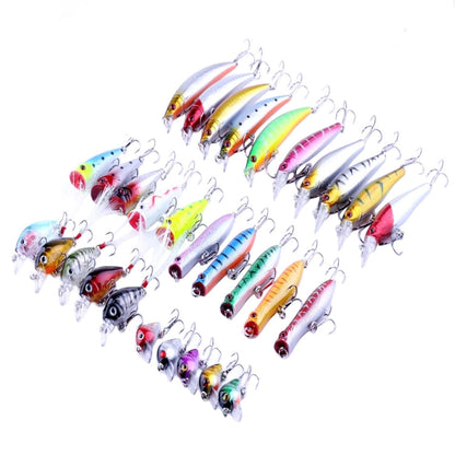 HENGJIA HENG JIA-SETL30 30 pezzi di esche da pesca per pesciolini Set 6 modelli attrezzatura da pesca esca dura in plastica, 30 PCS