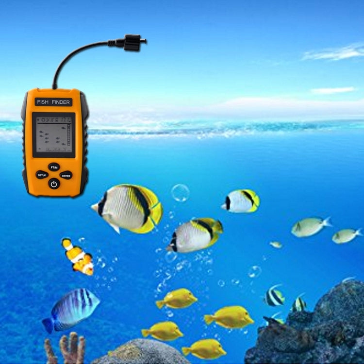 Fish Finder Portatile Cablato con Sensore Sonar e Display LCD