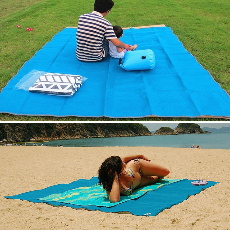 Tappetino senza sabbia, leggero, pieghevole, per esterni, da picnic, con cuscino da campeggio, tappetino da spiaggia, dimensioni: 2 x 2 m, 2 x 2m(Pink), 2 x 2m(Green), 200x200m Blue