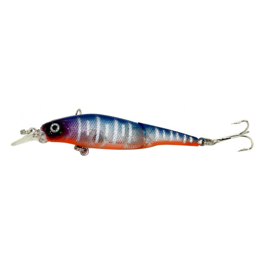 HENGJIA JM010-X 6# 8,8 cm 7,4 g 2 sezioni esche rigide in plastica esche da pesca artificiali con gancio triplo, consegna colore casuale, JM010-X 6# 8.8cm
