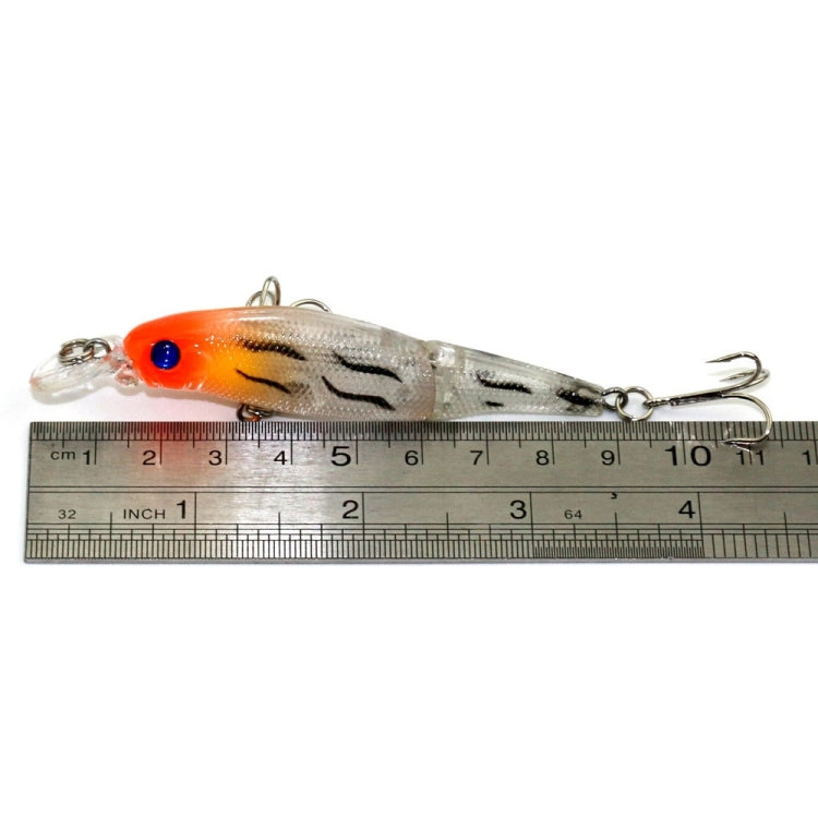 HENGJIA JM010-X 6# 8,8 cm 7,4 g 2 sezioni esche rigide in plastica esche da pesca artificiali con gancio triplo, consegna colore casuale, JM010-X 6# 8.8cm