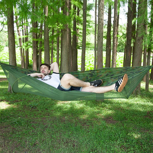 amaca-da-campeggio-automatica-in-nylon-con-zanzariera-290x140-cm - immagine 1