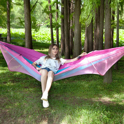 amaca-da-campeggio-automatica-in-nylon-con-zanzariera-290x140-cm - immagine 16