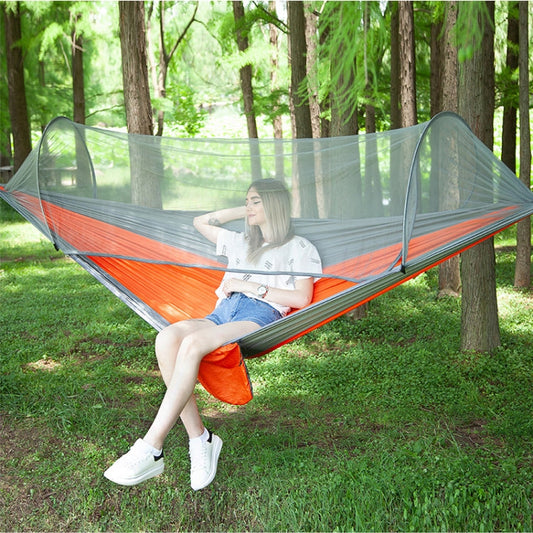 amaca-da-campeggio-automatica-in-nylon-con-zanzariera-dimensioni - immagine 1