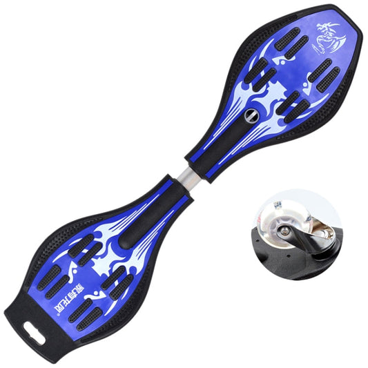 Skateboard Luminoso a Due Ruote con Design Vulcan Pattern