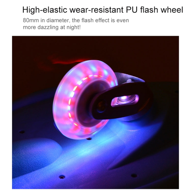 Skateboard Luminoso a Due Ruote con Design Vulcan Pattern