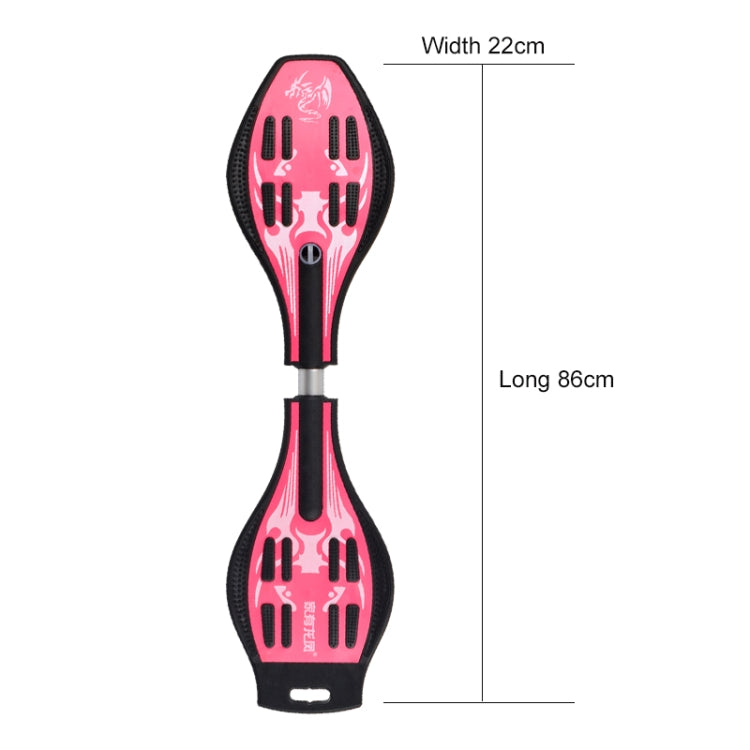 Skateboard Luminoso a Due Ruote con Design Vulcan Pattern
