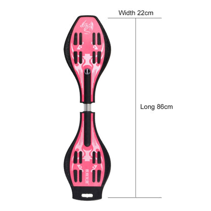 Skateboard Luminoso a Due Ruote con Design Vulcan Pattern