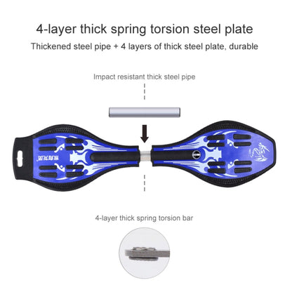 Skateboard Luminoso a Due Ruote con Design Vulcan Pattern