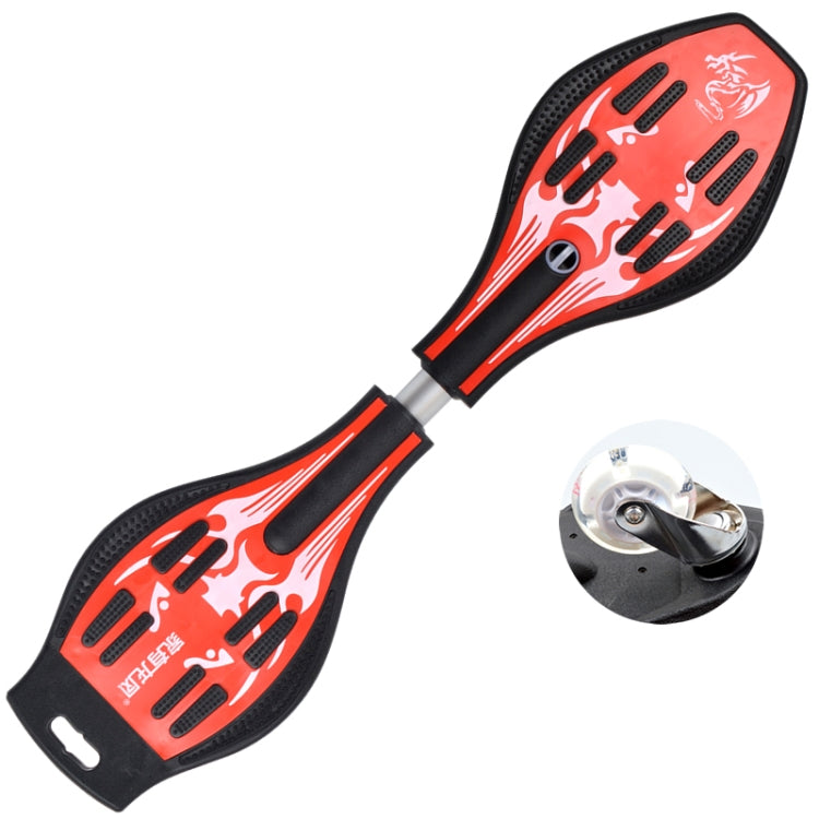 Skateboard Luminoso a Due Ruote con Design Vulcan Pattern