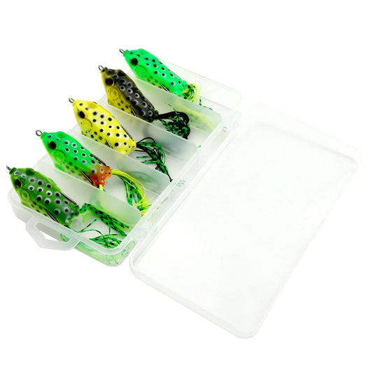 HENGJIA 5 Pezzi di Esche Morbide per Pesca con Scatola in Plastica -
