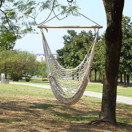 aotu-at6732-amaca-per-sedia-sospesa-con-struttura-altalena-in-rete-di-corda-di-cotone-per-esterni-dimensioni-130x90-cm-size-130x90cm - immagine 1