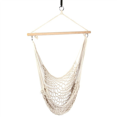 aotu-at6732-amaca-per-sedia-sospesa-con-struttura-altalena-in-rete-di-corda-di-cotone-per-esterni-dimensioni-130x90-cm-size-130x90cm - immagine 2