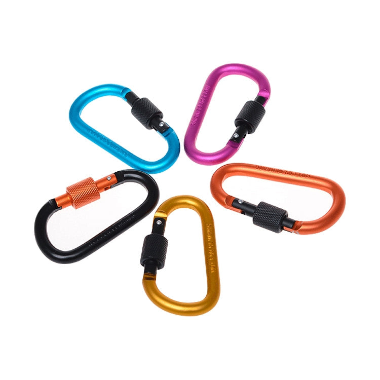 Lucchetto con fibbia per alpinismo in lega di alluminio da esterno multifunzione a forma di D da 2 pezzi, consegna colore casuale, 2PCS Random Color