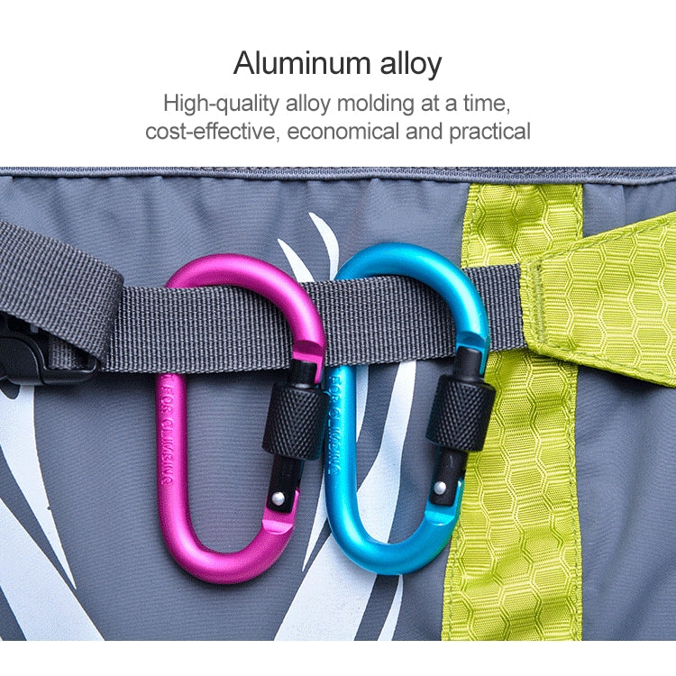 Lucchetto con fibbia per alpinismo in lega di alluminio da esterno multifunzione a forma di D da 2 pezzi, consegna colore casuale, 2PCS Random Color