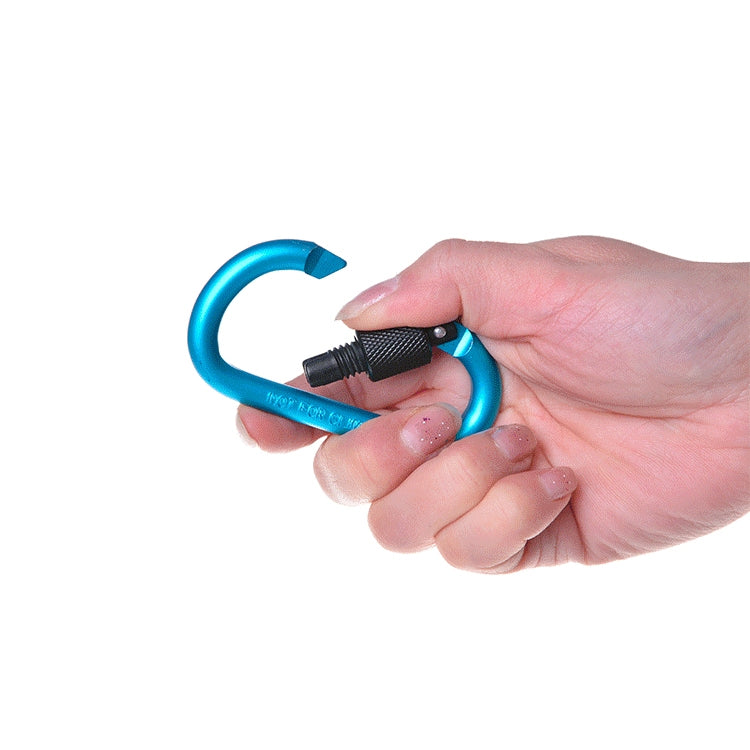 Lucchetto con fibbia per alpinismo in lega di alluminio da esterno multifunzione a forma di D da 2 pezzi, consegna colore casuale, 2PCS Random Color