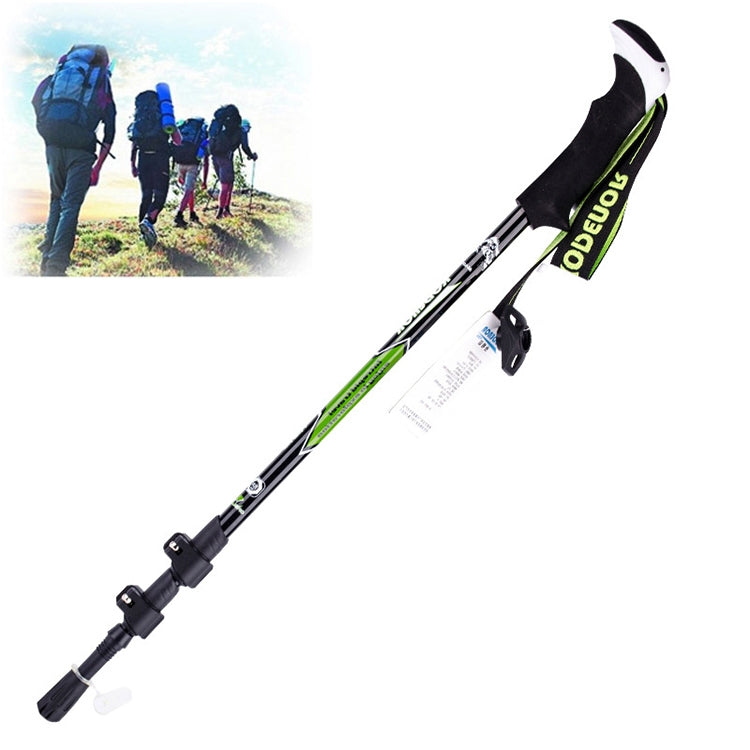 KODENOR Bastoncini da trekking per alpinismo all'aperto, portatili, pieghevoli, in fibra di carbonio, con manico dritto, lunghezza: 63-135 cm, Length : 63-135CM (Black+green), Length : 63-135CM (Black Blue), Length : 63-135CM (Black Yellow)