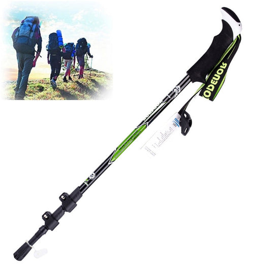 KODENOR Bastoncini da trekking per alpinismo all'aperto, portatili, pieghevoli, in fibra di carbonio, con manico dritto, lunghezza: 63-135 cm, Length : 63-135CM (Black+green), Length : 63-135CM (Black Blue), Length : 63-135CM (Black Yellow)