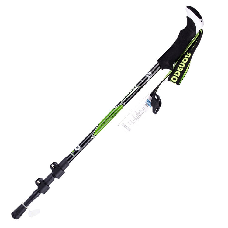 KODENOR Bastoncini da trekking per alpinismo all'aperto, portatili, pieghevoli, in fibra di carbonio, con manico dritto, lunghezza: 63-135 cm, Length : 63-135CM (Black+green), Length : 63-135CM (Black Blue), Length : 63-135CM (Black Yellow)