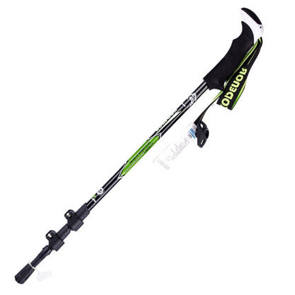KODENOR Bastoncini da trekking per alpinismo all'aperto, portatili, pieghevoli, in fibra di carbonio, con manico dritto, lunghezza: 63-135 cm, Length : 63-135CM (Black+green), Length : 63-135CM (Black Blue), Length : 63-135CM (Black Yellow)