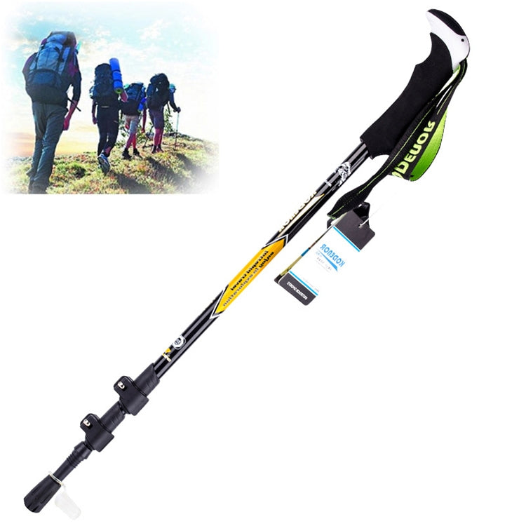 KODENOR Bastoncini da trekking per alpinismo all'aperto, portatili, pieghevoli, in fibra di carbonio, con manico dritto, lunghezza: 63-135 cm, Length : 63-135CM (Black+green), Length : 63-135CM (Black Blue), Length : 63-135CM (Black Yellow)