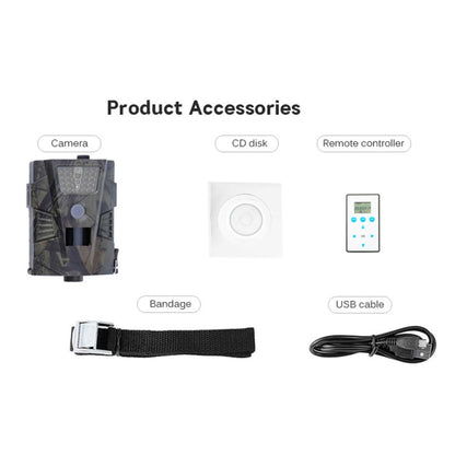 HT-001 1MP IP54 Telecamera da caccia di sicurezza per visione notturna IR impermeabile, programma Novatek96220, grandangolo da 120 gradi, angolo di rilevamento PIR da 100 gradi, HT-001