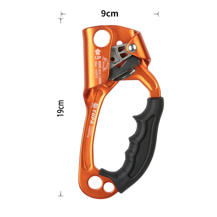 XINDA TP-8606 Pinza per corda portatile anticaduta per lavoro aereo su roccia all'aperto per corda da 8-12 mm di diametro destra, Right
