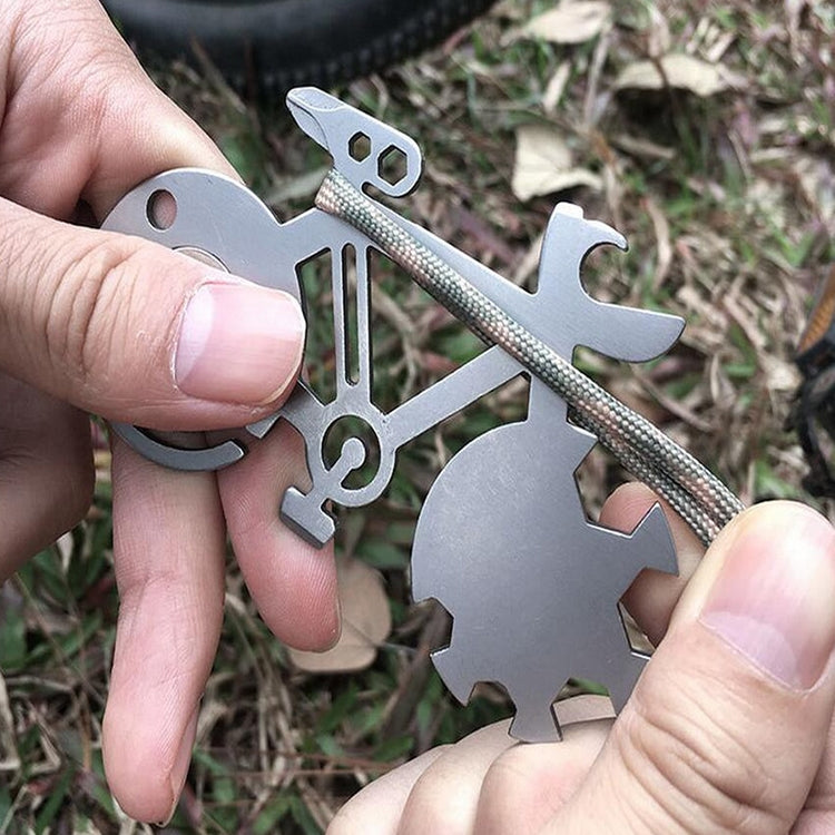 coltello-per-carte-in-acciaio-inossidabile-con-strumento-multifunzione-portatile-di-sopravvivenza-all-aperto-a-forma-di-bicicletta-card-knife - immagine 4