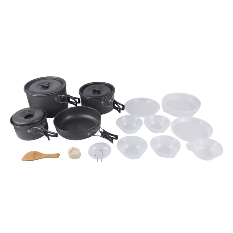 Set di Pentole Impilabili Ultralight da 15 Pezzi per Campeggio -