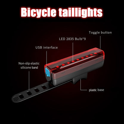 Fanale Posteriore LED Ricaricabile per Bicicletta e Moto - Sicurezza