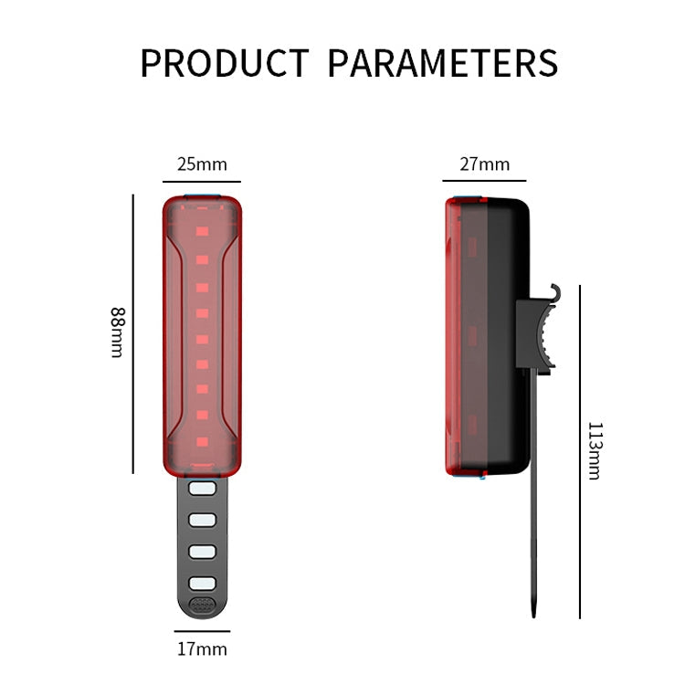 Fanale Posteriore LED Ricaricabile per Bicicletta e Moto - Sicurezza