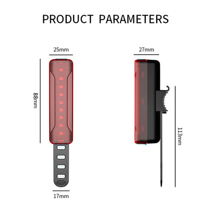 Fanale Posteriore LED Ricaricabile per Bicicletta e Moto - Sicurezza