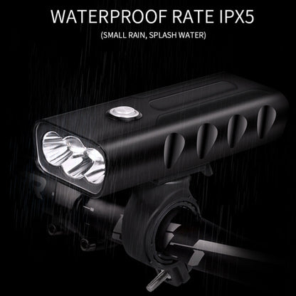 Luce a LED per manubrio anteriore con ricarica USB BX3 (10 ore, lampada T6 + A02), 10 Hours, T6+A02 Lamp