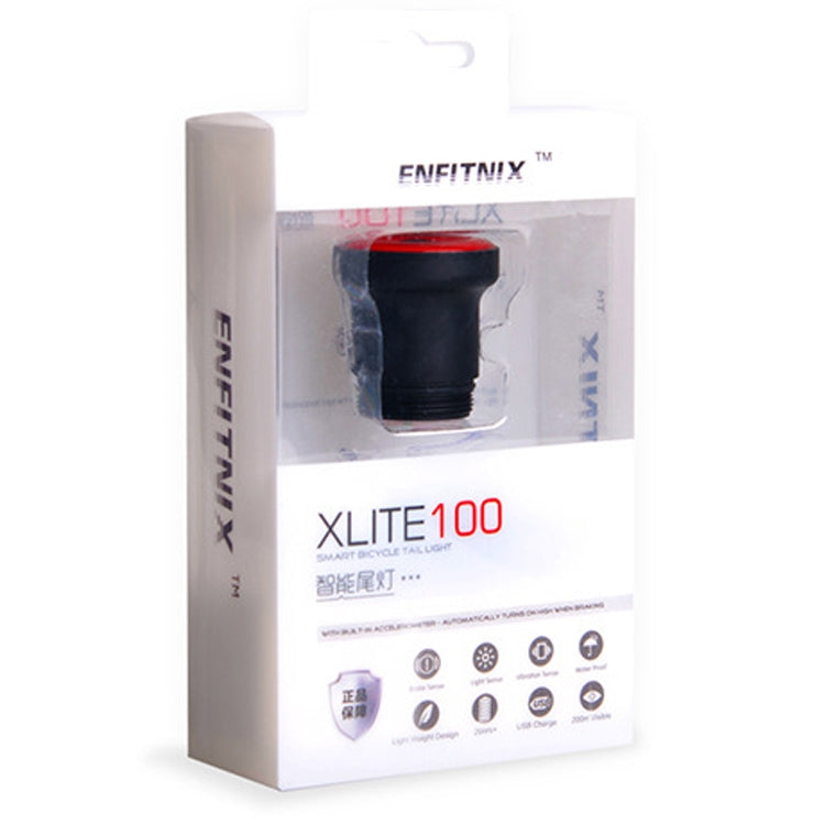 XLITE100- ETA100 IPX-6 Fanale posteriore con sensore intelligente ricaricabile tramite USB rimovibile, Common Style